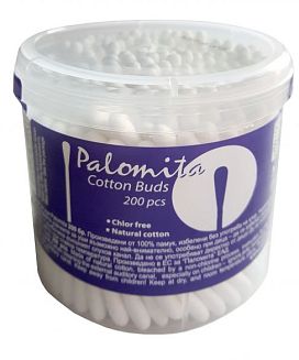 Клечки за уши Palomita кръгла кутия 200 бр.