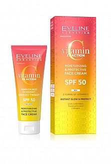 Евелин SPF 50 крем хидратиращ с Вит.С 30 мл.