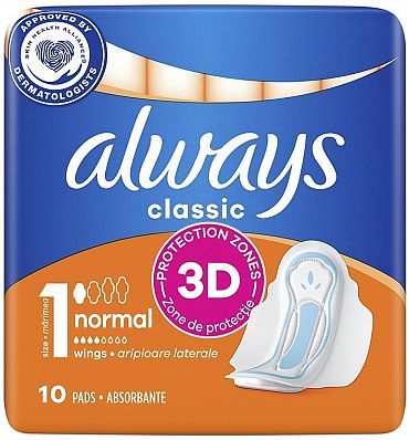 Дамски превръзки Always Classic Normal dry 10 бр.