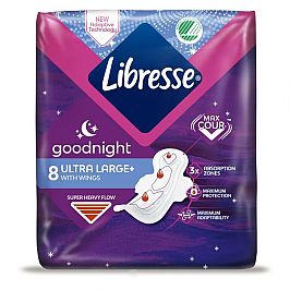 Дамски превръзки Libresse Ultra Large+good night 8 бр.