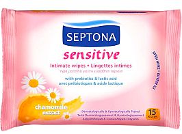 Мокри кърпи Septona интимни Sensitive 15 бр.