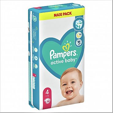 Пелени Pampers № 4 9-14 кг. 58 бр.