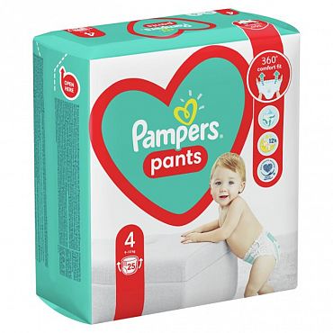 Пелени Pampers гащи № 4 25 бр.