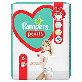 Пелени Pampers гащи № 6 19 бр.