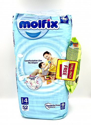 Пелени Molfix № 4 7-14 кг. 52 бр.