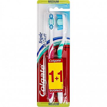 Четка за зъби Colgate Triple Action 1+1