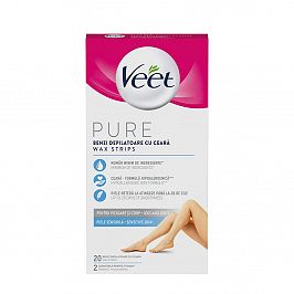 Депилатоар Veet Pure ленти за тяло 20 бр.