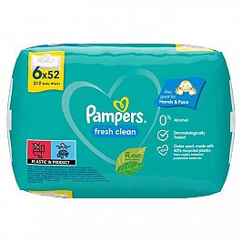 Мокри кърпи Pampers Fresh clean 6x52 бр.